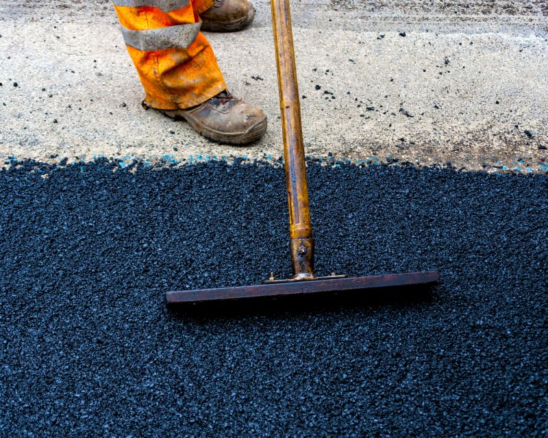 Asphalt Layer Being Spread